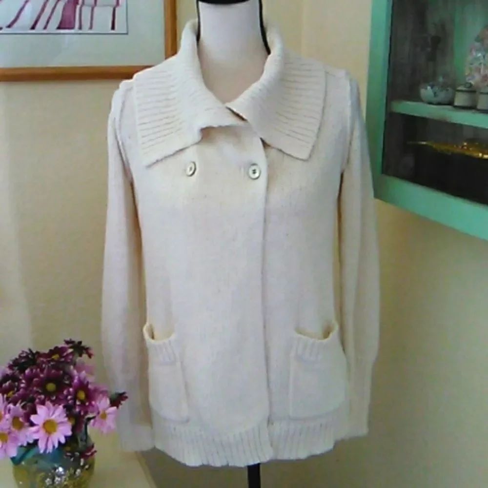 J. Crew Cotton Blend Cardigan Sweater Coastal Grandma